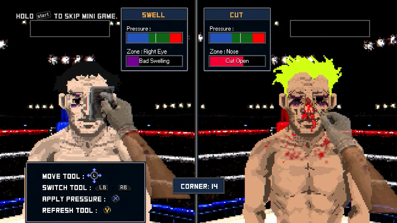 Corner Work: Swelling, Cuts and Repair Mini-Games